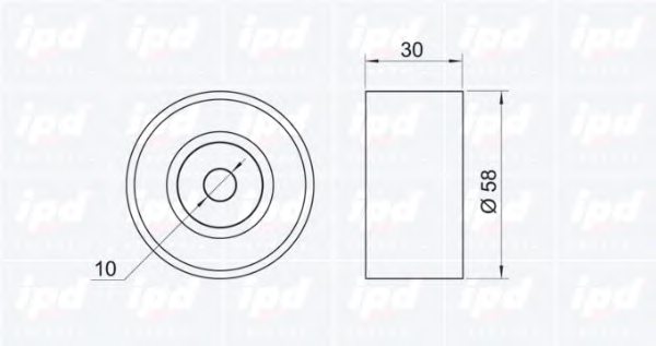 IPD 15-0646 Deflection/Guide Pulley, timing belt
